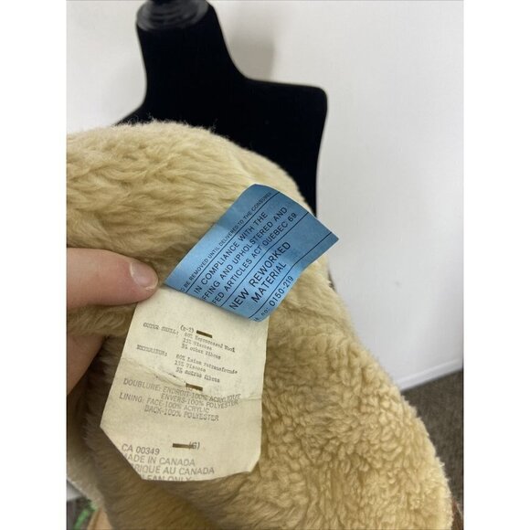 Vintage Mitchell Wool Duffle Coat 70s Toggle Plaid Lined Winter Woman M - Picture 14 of 14